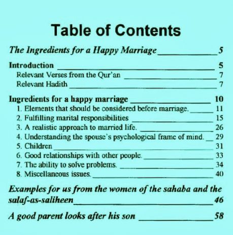 Ingredients Of Marriage Life