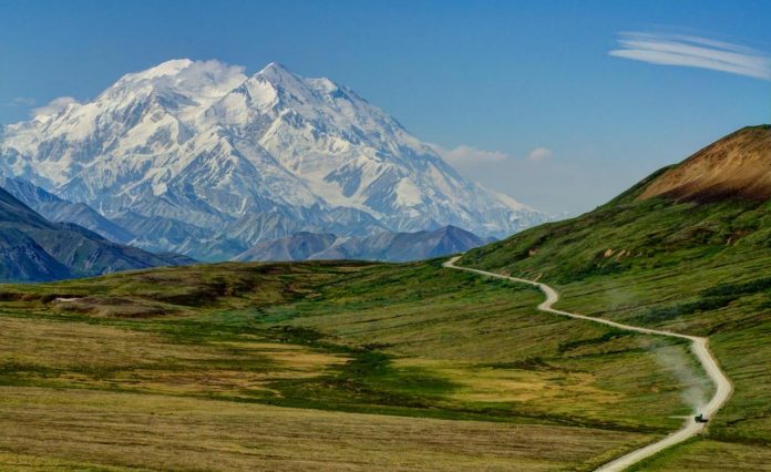 Mount McKinley is the highest peak in North America with a summit elevation of 20,237 feet above sea level