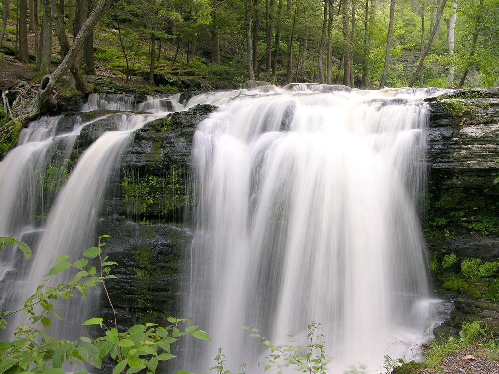 Fulmer Falls is the second waterfall located in the George W. Childs Recreation Site in Dingmans Ferry, Pike County, Pennsylvania, United States of America.