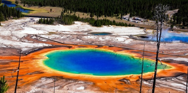 Grand Prismatic Spring - A Natural Hot Spring