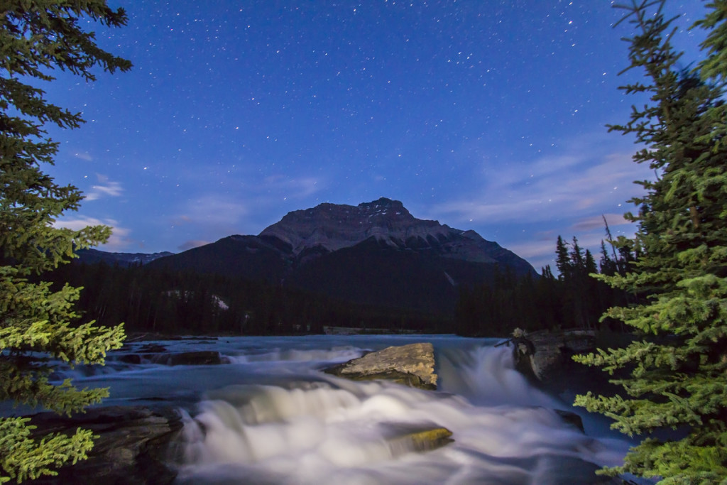 Athabasca Falls by Night