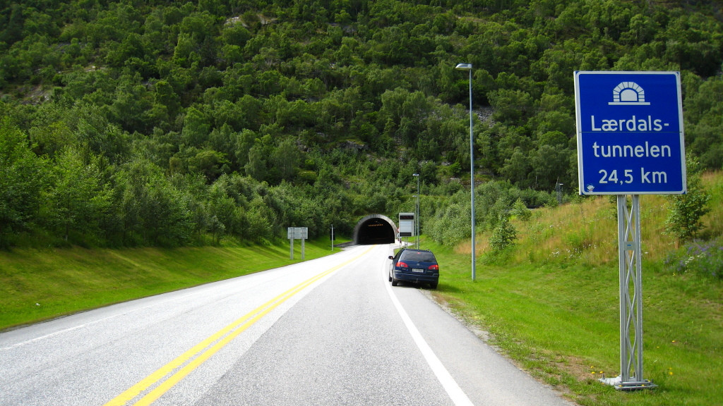 In 1992, government decided to build the Laerdal Tunnel realized that reliable all-weather snow-free, fjord-free land connection needed between two cities.