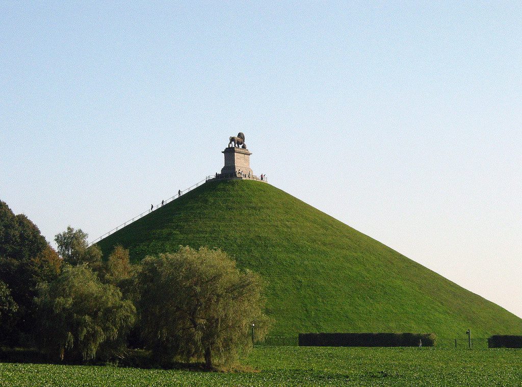 The Lion's Mound is a big conical and artificial hill located in Braine-l’Alleud, Belgium.