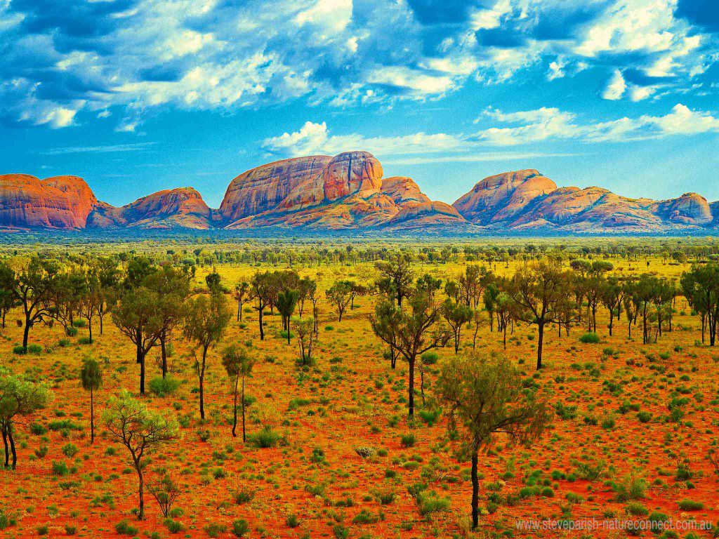 Kata-Tjuta, one of Australia's most spiritually and culturally significant landforms, lies 40 kilometres west of world-famous Uluru in the Northern Territory's Uluru-Kata Tjuta National Park.
