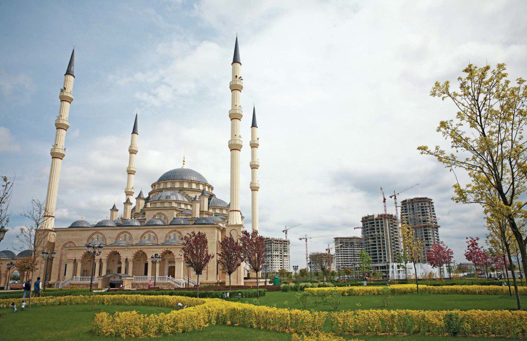 The famous official known "Heart of Chechnya" Akhmad Kadyrov Mosque was built, along with a large Islamic complex, a religious school, an Islamic university