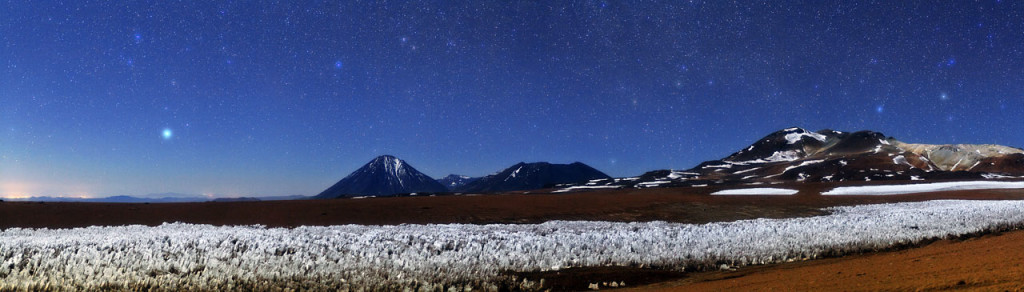 Licancabur is a highly symmetrical stratovolcano on the southernmost part of the border between Chile and Bolivia