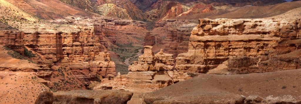 Sharyn Canyon is part of Sharyn National Park within the Sharyn River Valley.
