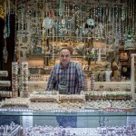 Mehmet Onlu sells silver jewellery inside the Istanbul Grand Bazaar and provides a service with a smile