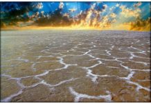 The Dry Namak Lake (Salt Lake ) of Iran