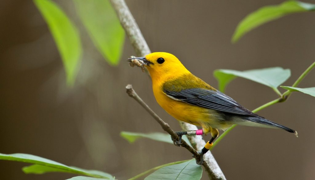 The Prothonotary warbler number is endangered in Canada, and there population is declining due to loss of habitat. 