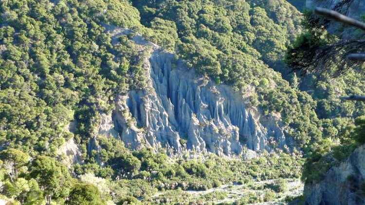 The Putangirua Pinnacles are also known colloquially simply as The Pinnacles, which are a geological formation, consists of massive number of earth pillars or hoodoos 