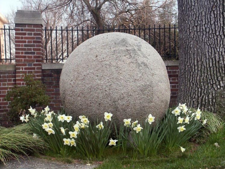 Large Stone Sphere on the Grounds of the Embassy of the Republic of Costa Rica in Washington DC