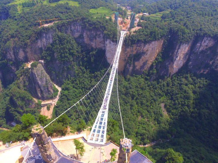 It is easily called world’s highest and longest glass bottomed bridge. 