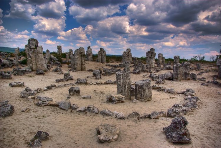 In Sofia amazing natural area Pobiti Kamani Stone Forest looks like the ruins of an ancient temple, but these broken stone pillars are all natural. 