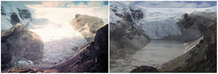 Qori Kalis Glacier, Peru. July, 1978 — July, 2011