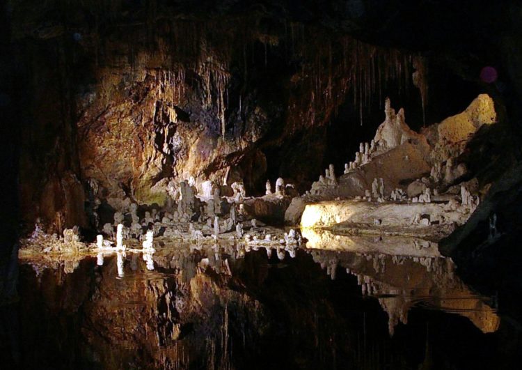 Saalfeld Fairy Grottoes, namely the Fairytale Dome stands with its awe-inspiring, sublime, illustrious in untouched purity and glory," writes Hermann Meyer, one of the discoverers. 