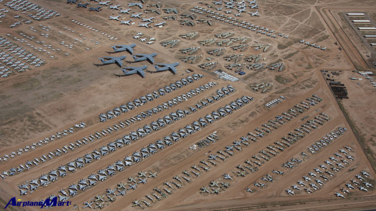 The worlds largest airplanes graveyard where more than 4,400 aircraft are dumbed in dust in the Arizona desert can now be explored in intricate detail.