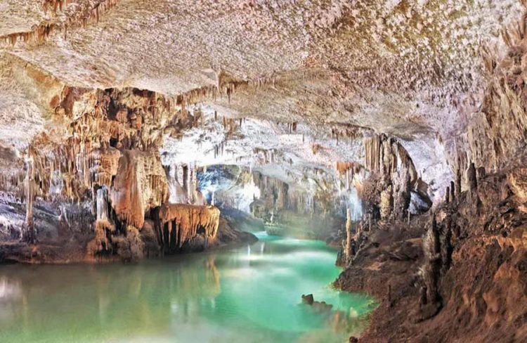 Jeita Grotto is actually a cave system stretches about 9 kilometers into the mountains 18km northeast of Beirut. 