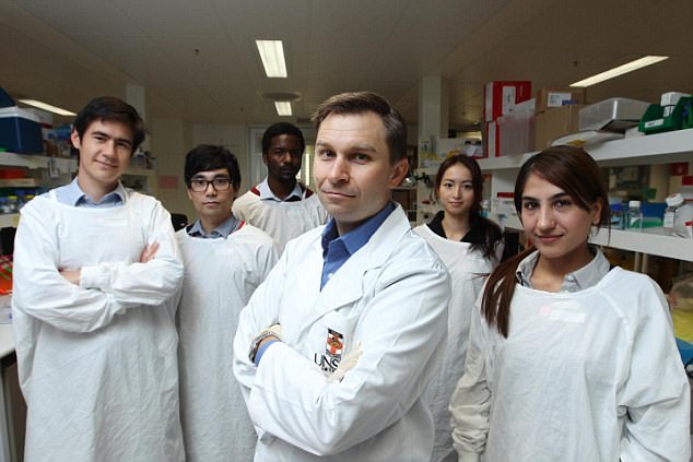 Would You Choose to Live Forever - Professor David Sinclair (front centre) and his research team. During trials on mice, the group found that their anti-ageing pill directly repaired DNA damage caused by radiation exposure or ageing