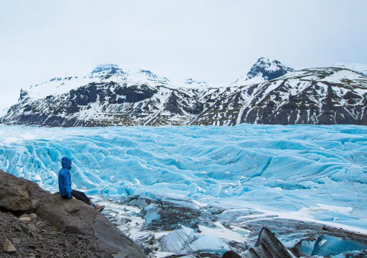 The blue of the Svínafellsjökull Glacier in the Skaftafell section of Vatnajökull National Park transported to another planet and the color of the ice Photo Credit Elisabeth Bren