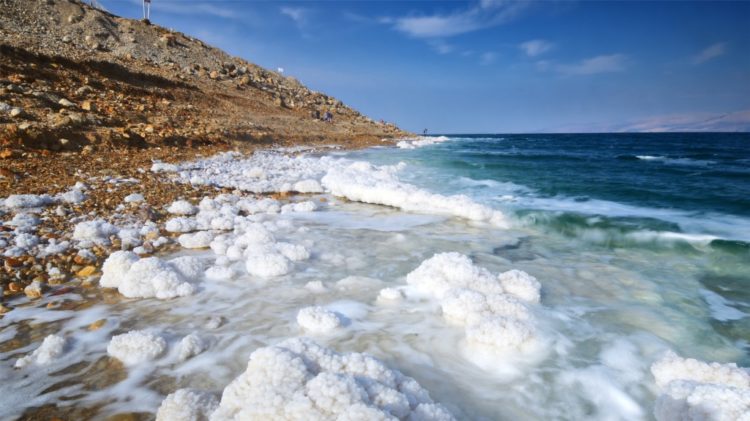 Dead Sea is a closed lake, which lies between Jordan and Israel, located 394 meters below the sea level. Dead Sea length is 67 kilometers and the width at the maximum point amounts 18 kilometers.