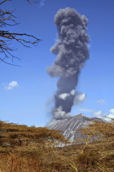 This is one of the rarest volcanoes in the world, one that spews natrocarbonatite lava.
