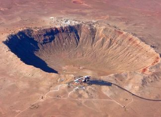 The Giant Meteor Crater in Arizona