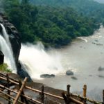 Marvel at Athirapally Falls, is one of India's biggest cascades, emerging from numerous streams flowing through a thick forest landscape.
