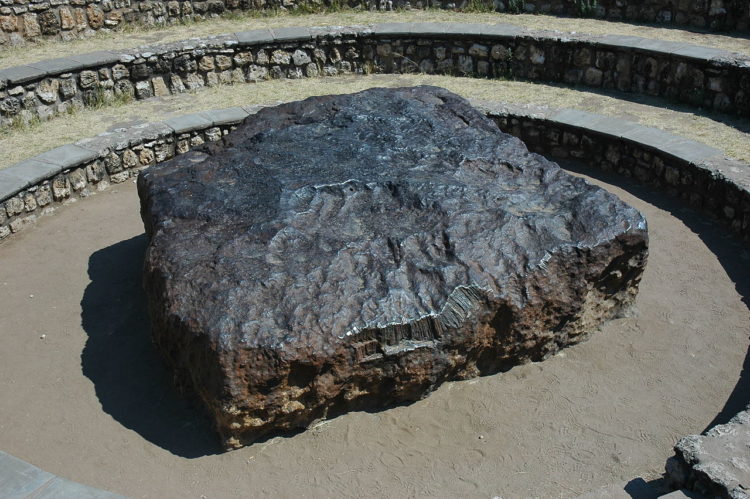 It has been exposed due to its large mass, has never been moved from where it fell. 