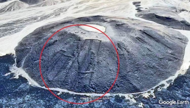 The stone structures- which were found using Google Earth - have been dubbed the 'gates' because they appear to look like field gates from above.