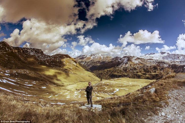 Mr Boer with the Grossglockner Mountain in Austria in the background. He has been involved in automotive photography since 2013