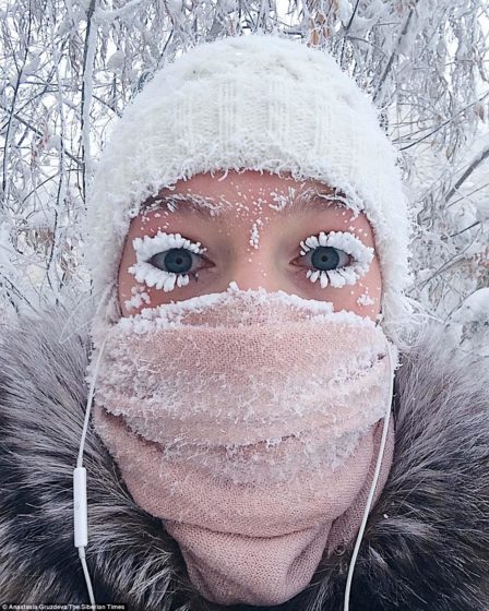 Temperature in the remote Siberian village of Oymyakon average -50C in January