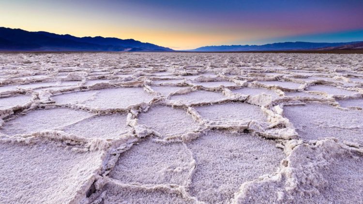 In the Death Valley, they're is an endorheic basin called Badwater Basin, the lowest point in North American with a depth of 282feet below sea level. 