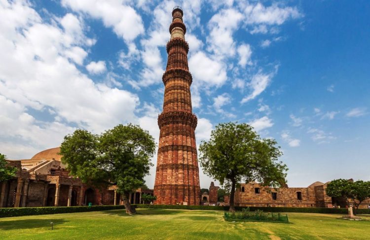 The Qutub Minar is a minaret which laid the foundation by Qutub ud Din Aibek around in 1192, however his son in law Shams ud din Iltutmish finish the Minar in 1220. 