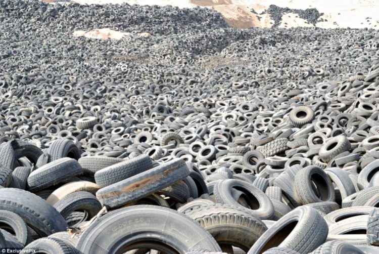 Tyre Graveyard - Materials from correctly recycled tyres are used for a variety of uses including a children’s playground, running tracks, artificial sports pitches, fuel for cement kilns, carpet underlay, equestrian arenas and flooring.