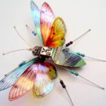 Striking Winged Insects Made of Discarded Circuit Boards