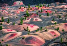 Colorful Dunes of Lassen National Park in Northern California