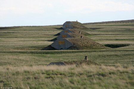 The bunkers are about 26 feet wide and up to 80 feet long 8 metres by 24 metres and have room to keep supplies for 12 months in case of a doomsday scenario such as nuclear war Doomsday Bunkers