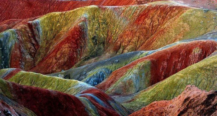 striped mountains zhangye danxia up close