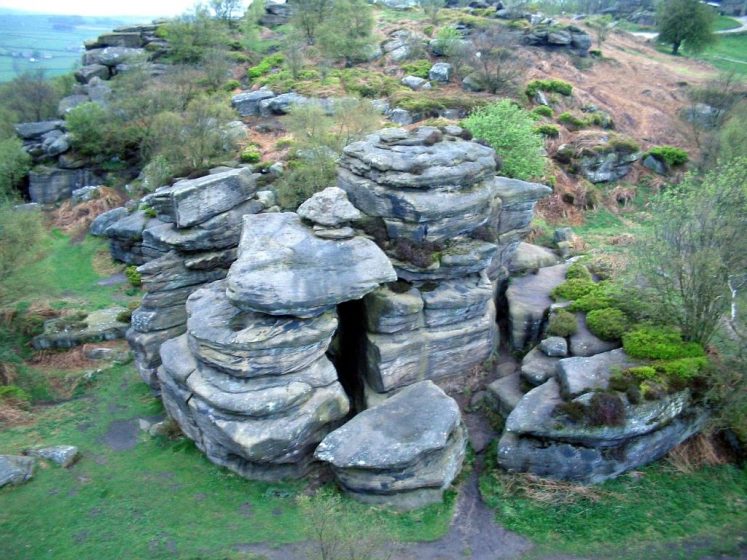 The rocks stand at a height of nearly 30 feet in an area owned by the National Trust.