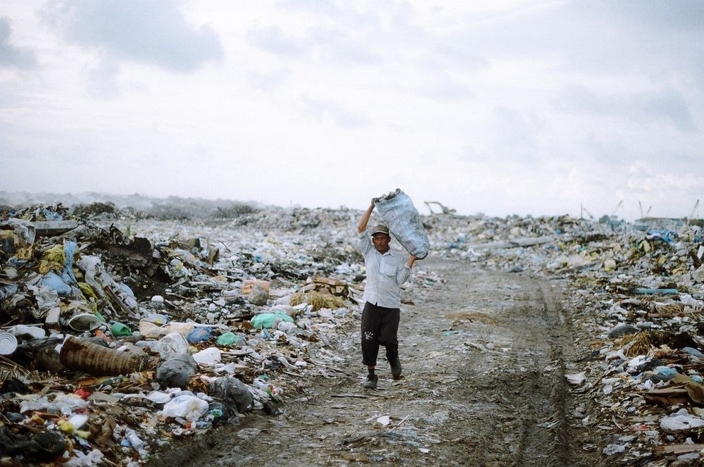 The Thilafushi, the location of Maldives’s municipal landfill few miles west of Male is the capital of Maldives and most densely populated islands on earth. 
