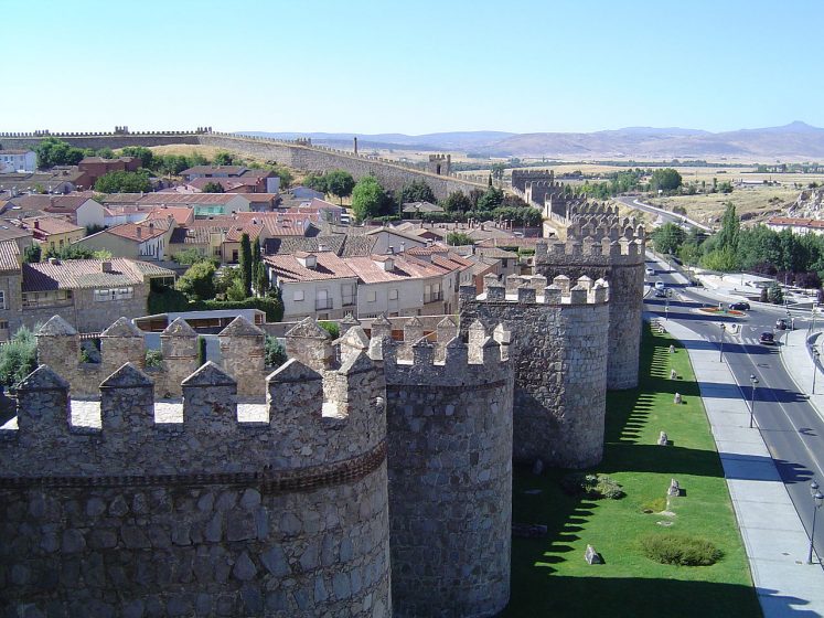 The ancient city of Avila is located in central Spain, in the autonomous community of Castile and León, about 100 km to the west of Madrid.