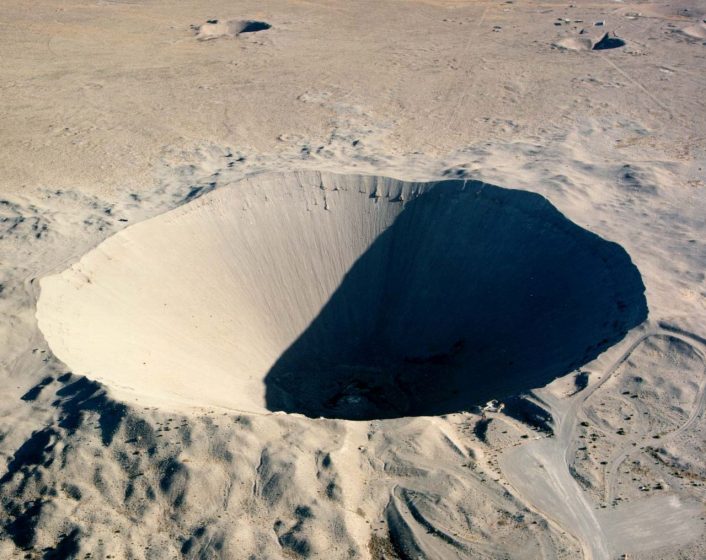 The Sedan Crater Maximum depth is 320ft and Maximum diameter is 1280ft.