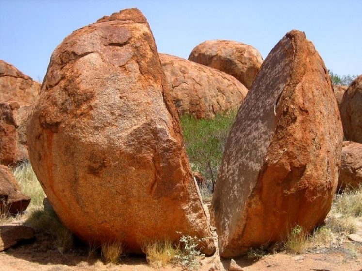 In the Aboriginal mythology the Devils Marbles are the eggs of the rainbow serpent.