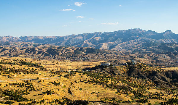 The mountain range, seen from Şırnak.