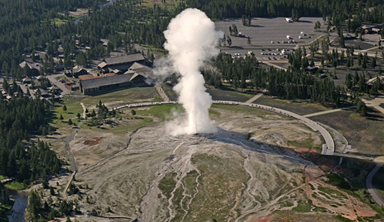 So, far more than 1,000,000 eruptions have been recorded. The nearby Steamboat is tallest and larger than Old Faithful geyser.