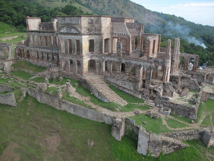 The Sans-Souci palace city of Milot has extended to the border of the site, and the required for natural resources, such as limestone and trees, are impacting the surrounding landscape.