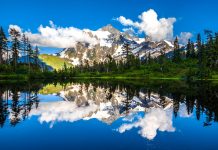 Mount Shuksan – Jagged Alpine Peak in Washington Mount Shuksan name mean is “high peak” composed of greenchist, and oceanic basalt.