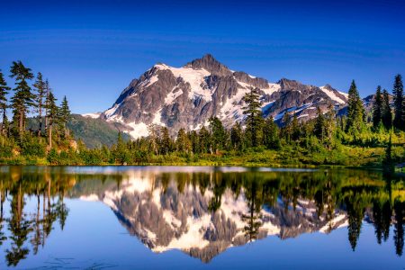 Mount Shuksan has no comparison in the range when one think the structural beauty of its four major faces and five ridges. 