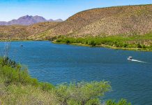 Patagonia Lake – Man-made Hidden Reservoir in Arizona The Lake Patagonia is located on State Route 82, 7 miles south of Patagonia, tucked away in the rolling hills of southeastern Arizona.